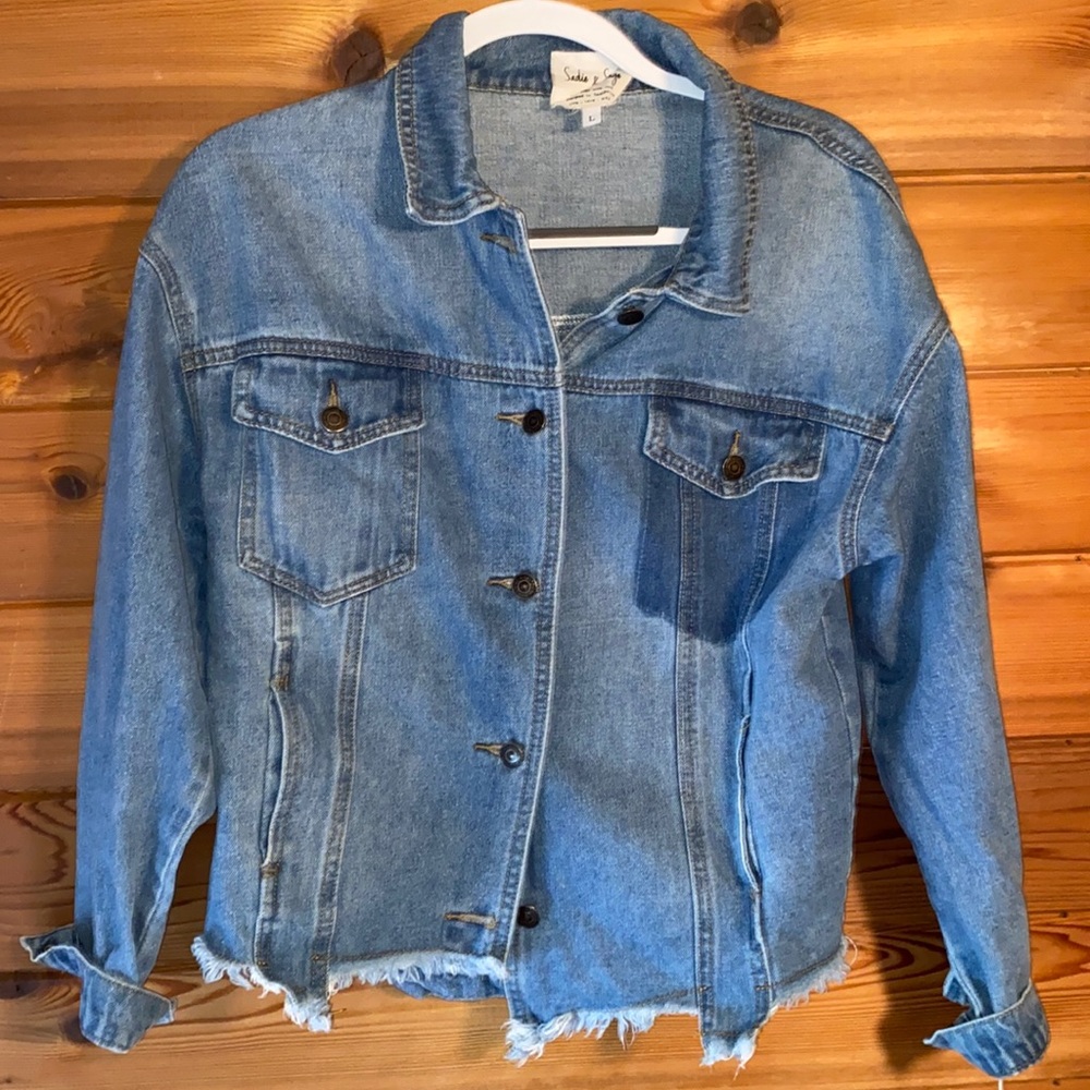 Heartbreaker printed oversize jean jacket